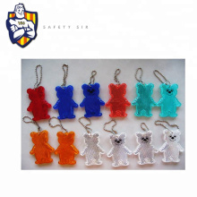 Hard reflect light bear keychain en13356,reflective keychain with light